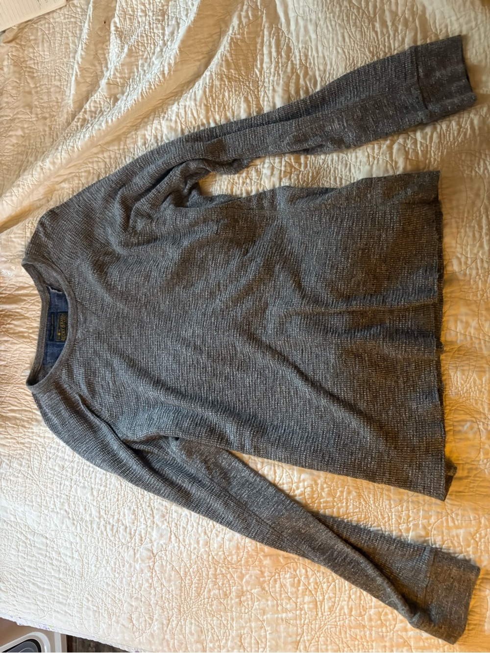 Lucky Brand Gray Thermal Sweater